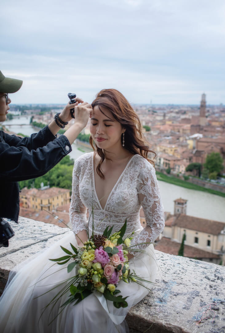 義大利 婚紗 新密指定 準新娘髮色